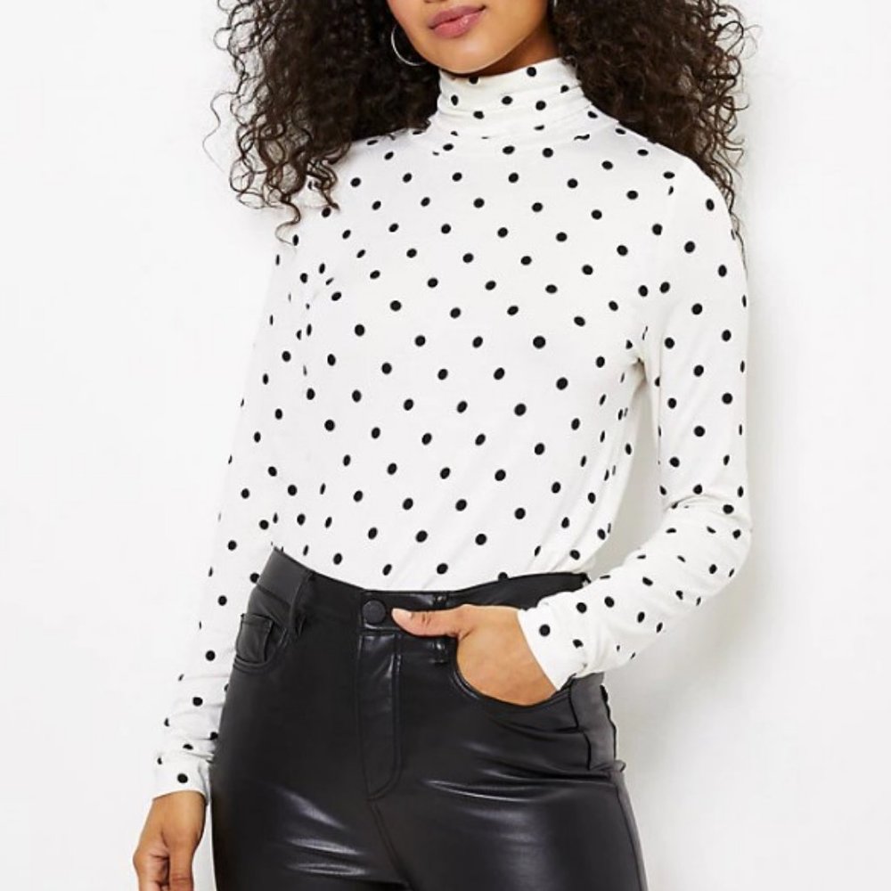 Loft Modern Turtleneck Polka Dot